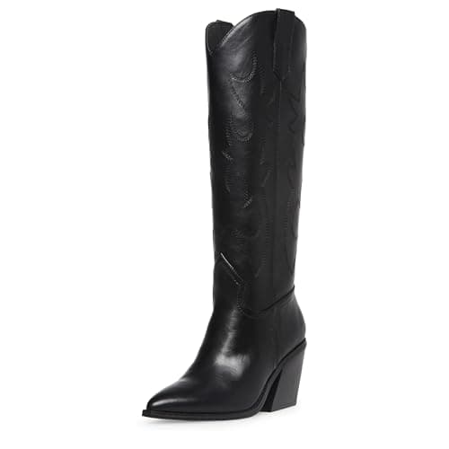 Madden Girl Women's Arizona Western Boot, Black Paris, 9.5