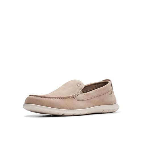 Clarks Collection Men's Flexway Step Moccasin, Sand Suede, 14 Medium US