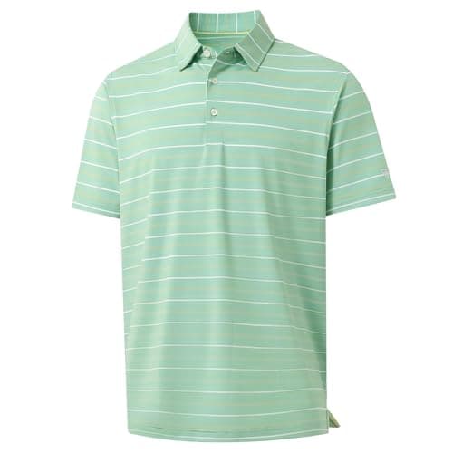M MAELREG Polo Shirts for Boys Golf Polo Short Sleeve Quick Dry Performance Sport Casual Striped Boys Golf Shirts