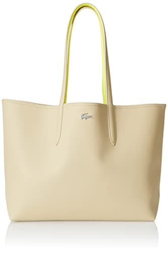 Lacoste Women's Anna Large Reversible Tote Bag, Soft Sage Yellow Elec, One Size