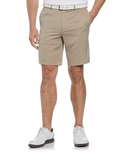 PGA TOUR mens Flat Front With Expandable Waistband (Size 30 - 44) Golf Shorts, Chinchilla, 36 US