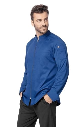 Chef Works Men's Nepal Chef Coat, Ocean Blue, 4X-Large