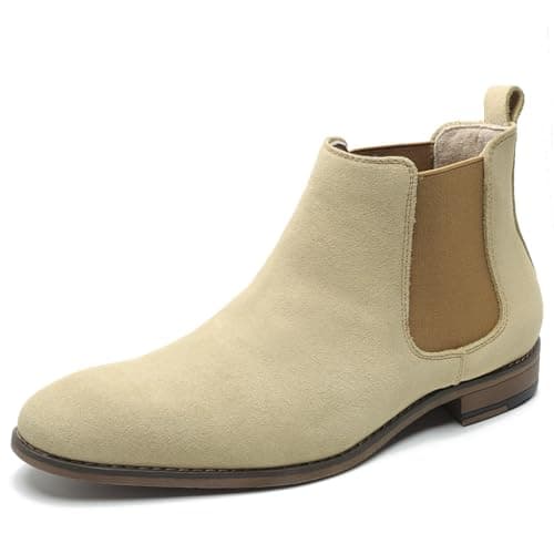 Cestfini Chelsea Boots Men Classic Elastic Dress Boots Casual Men's Leather Chelsea Ankle Boots