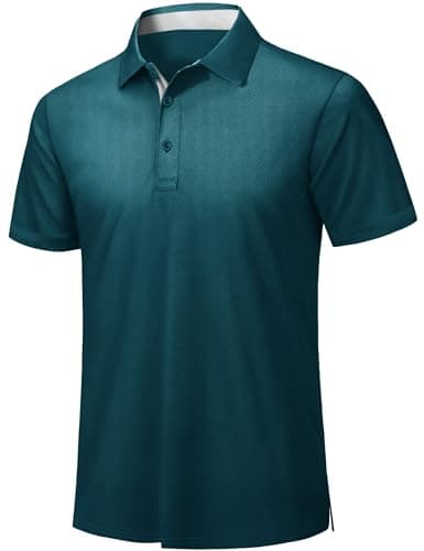 ZITY Mens Golf Polo Shirts Short Sleeve Quickly Dry Performance Collared Polo Tennis Casual Shirt for Men Dark Blue