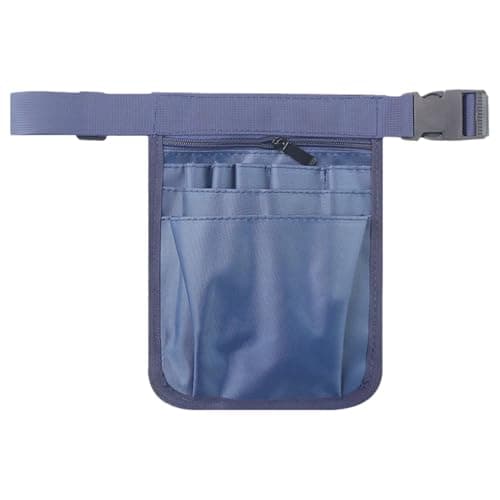 dPois Server Waist Pouch Restaurant Waitress Accessories Bag Utility Money Bag Working Serving Apron for Waiter Navy Blue One Size