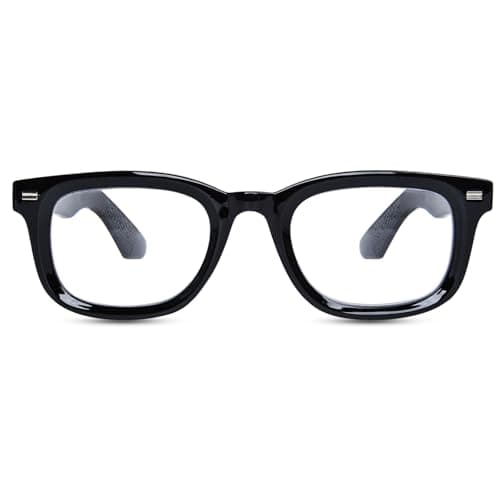 OPTOFENDY Reading Glasses for Women Square Classic Blue Light Blocking Readers,Computer Eye Glasses Black 1.0x