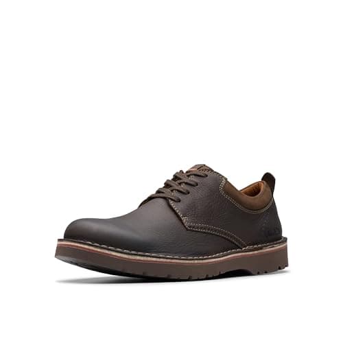 Clarks Collection Men's Eastridge Low Oxford, Dark Brown Leather, 10 Medium US