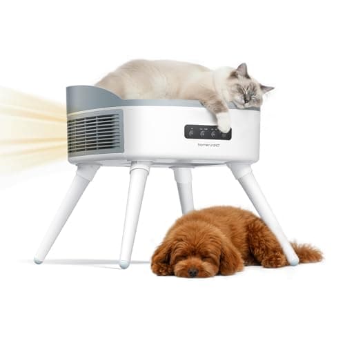 HomeRunPet Pet-Safe Space Heater with Heated Cat Bed - 2-in-1 Ceramic Heater for Room & Pets, 1500W Fast Heat, Energy Saving