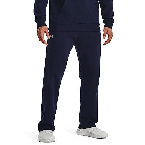 Under Armour Men's Rival Fleece Pants, (410) Midnight Navy / / White, Medium