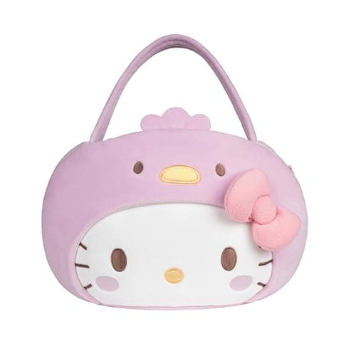 Hello Kitty and Friends Official Plush Pail Accessory - 12-Inch Embroidered Treat Pail with Character Design and Carry Handle
