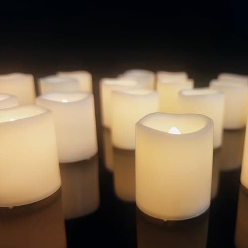 Smallpenglai 48 Pack LED Flameless Votive Candles, Warm White Glow