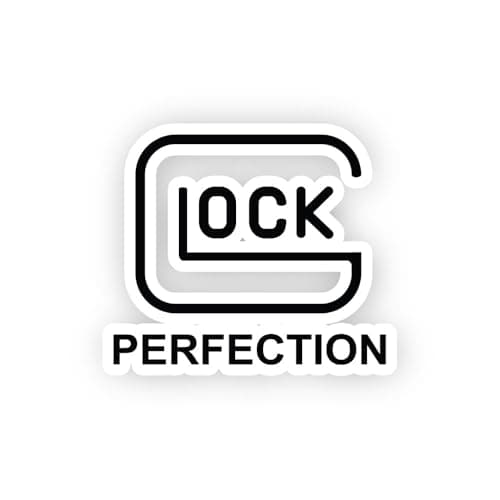 2 (Pieces) 3" and 5" Glock Perfection Logo Sticker, Waterproof Vinyl Decals for Many Purpose Like Cars, Trucks, Laptops, Phones, Windows and More