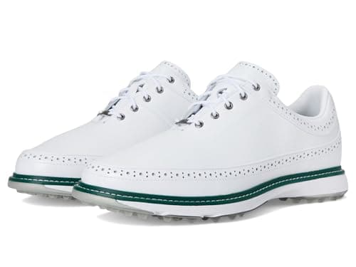 Adidas Unisex MC80 Spikeless Golf Shoes, Footwear White/Silver Metalic/Collegiate Green, 4.5