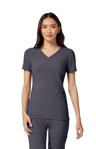 Cherokee Iflex Women's Medical Scrub Top V-Neck Knit Panel 4 Pockets XL