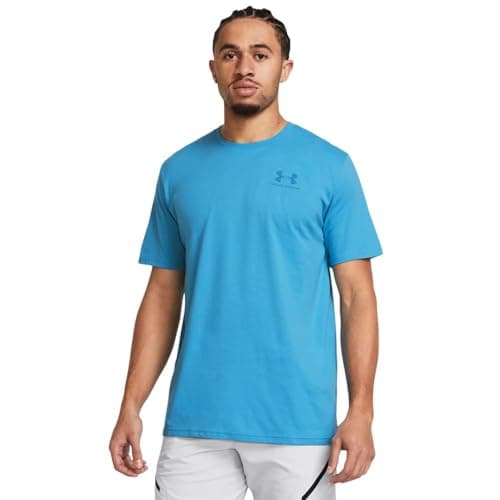 Under Armour Men's Sportstyle Left Chest Short-Sleeve T-Shirt , (434) Blue Topaz / / Capri , Small