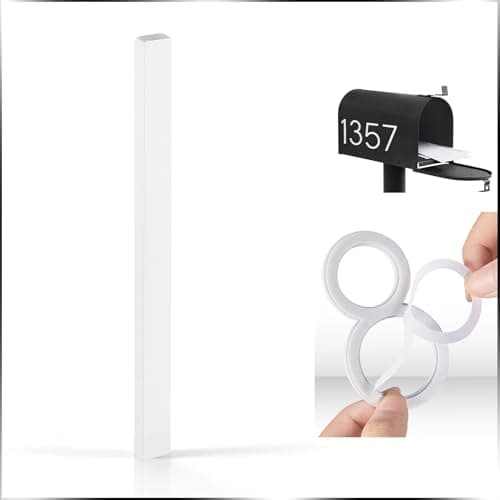 VONDERSO 3 Inch Self-Adhesive Mailbox Numbers and Letters for Outside, Thick Foam Adhesive for Strong Adhesion, Aluminum Alloy with Crystal Powder Coating, Stain-Resistant, Rustproof (White Letter I)