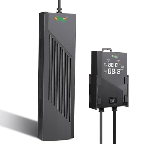 hygger Aquarium Heater with Intelligent Temperature Controller, 800W for 80-220 Gallon Submersible Fish Tank Heater with Leaving Water Automatically Stop Heating System, for Freshwater Saltwater
