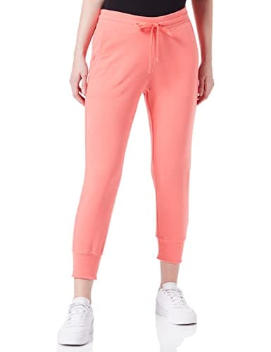 Amazon Essentials Women's Fleece Capri Jogger Sweatpants with Drawstring, Pull On, Coral Pink, Large