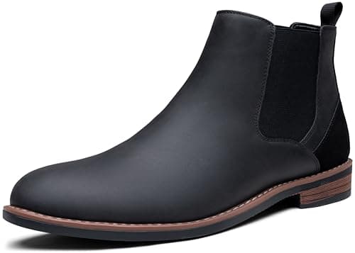 Jousen Men's Chelsea Boots Dress Boots 8402A Black 12
