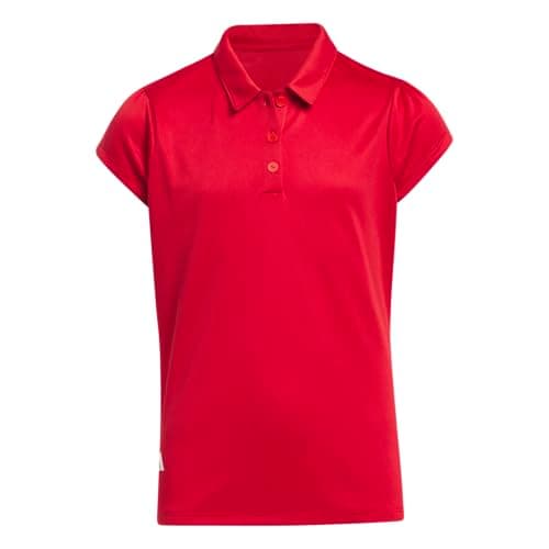 adidas Girl's Performance Polo Shirt, Collegiate Red, X-Large