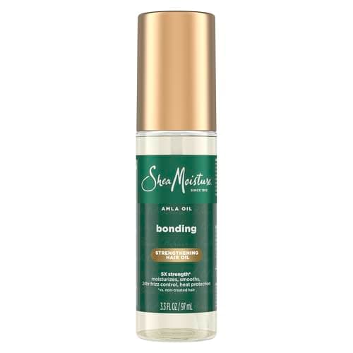 Shea Moisture Bonding Oil Amla Oil To Protect, Strengthen And Smooth Hair With Amla Oil And Fair-Trade Shea Butter With 5X Strength And 24-Hour Frizz & Humidity Control 3.3 Fl Oz