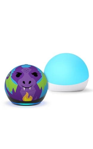Amazon Echo Dot Kids (newest model) - Dragon, with Echo Glow, Smart speaker and night light for kids, Designed for Alexa+