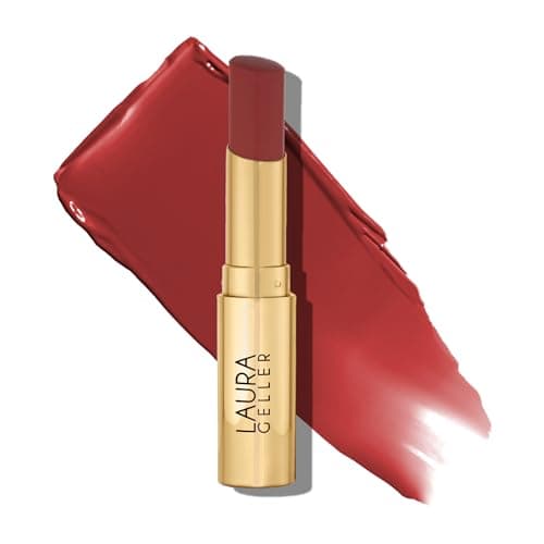 LAURA GELLER NEW YORK Jelly Balm Tinted Lip Balm – Brick House – Hydrating Lip Color with Shine Finish – Squalane & Vitamin E – Buildable Sheer to Medium Coverage – Vegan & Cruelty-Free