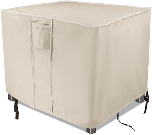 Saking Fire Pit Cover 32x32x17 In, 600D Square Firepit Covers