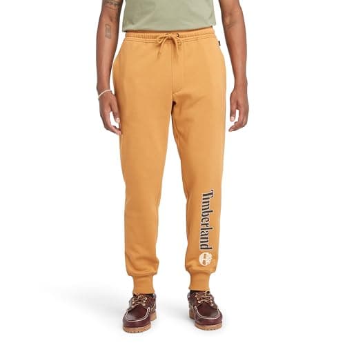 Timberland Men's Linear Logo Sweatpant, Wheat Boot, 3X-Large