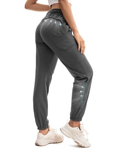 Moosehill Women’s Hiking Pants Lightweight Targeted Ventilation(Grey, 4)