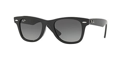 Ray-Ban Junior Kids' RJ9066S Wayfarer Square Sunglasses, Black/Light Grey Gradient Dark Grey, 47 mm