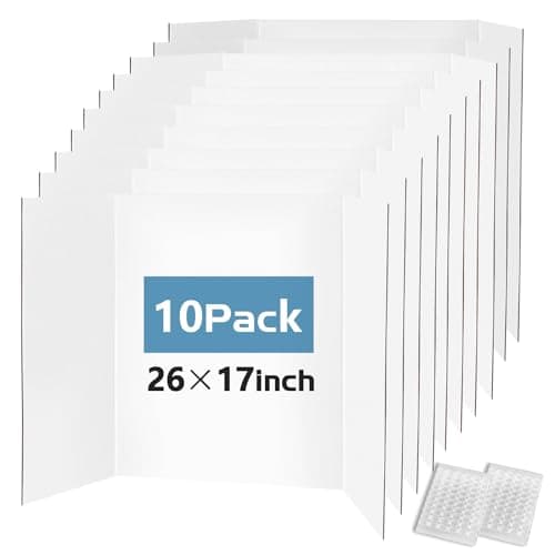 Doubleggs Trifold Poster Board, 10 Pack 26x17 Inch Presentation Board