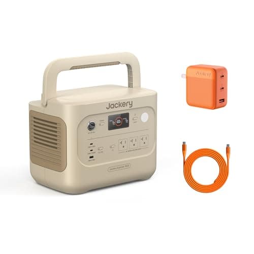Jackery Explorer 1000 v2 Portable Power Station with 102W Fast Charger, 1070Wh LiFePO4 Battery, 1500W AC Output, 1 Hr Fast Charge, for Camping, Travel, Emergency (Dune White)