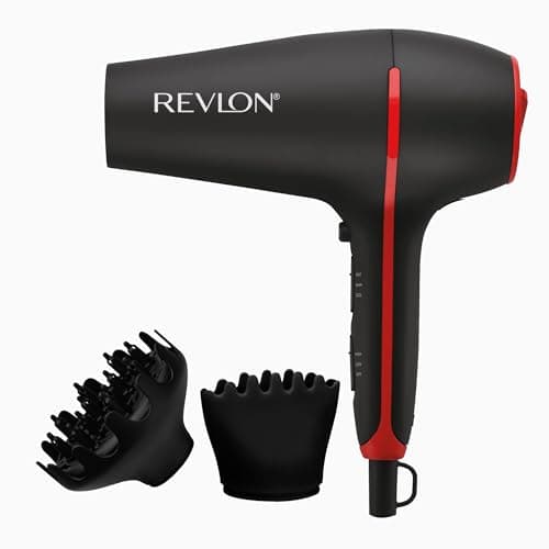 REVLON SmoothStay 1875 Watt Coconut Oil Infused Hair Dryer with Diffuser