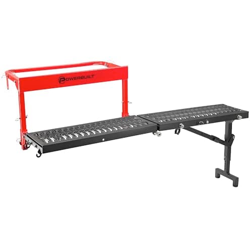 Powerbuilt Double Platform Truck Tire Step, SUV, 48 Inch Adjustable Dual Width, 350 Pound Capacity - 941916ECE