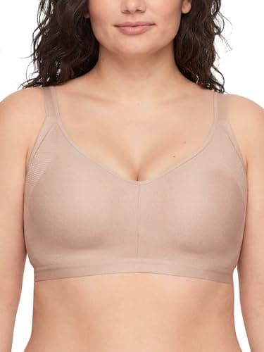 Warner's womens Easy Does It Underarm Smoothing With Seamless Stretch Wireless Lightly Lined Comfort Rm3911a Bra, Toasted Almond, Large US