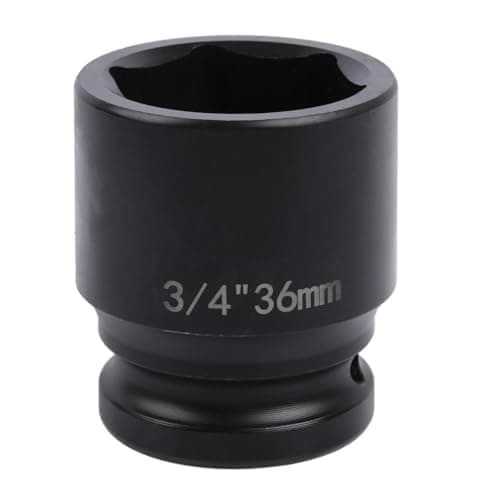 YTKavq 3/4" Drive 36mm Impact Socket, 6-Point Cr-Mo