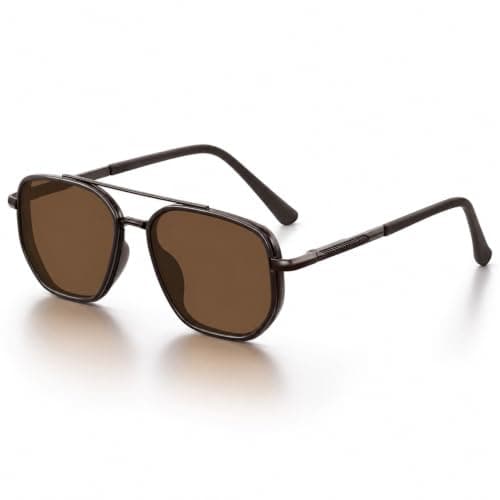 Eiuizah Tangle Free Polarized Square Aviator Sunglasses for Women UV400