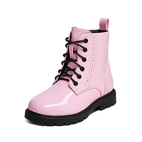 Kbo211 Side Zipper Combat Ankle Boots