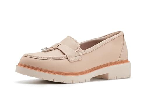 Clarks Collection Women's Westlynn Bella Loafer, Cream Leather, 7.5 W US