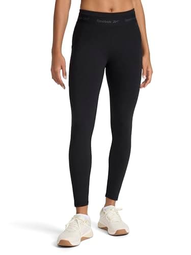 Reebok Women’s Superpower High-Rise 7/8” Legging, Standard Fit, 25” Inseam, Lightweight Stretch Poly Fabric, Black, X-Large