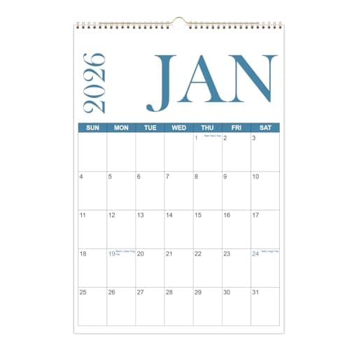 Calendar 2026-2027 - 15-Month Mini Wall Calendar from April 2026 to June 2027, 6'' x 9'' Hanging Calendar 2026-2027 with Holiday Marked, Premium Paper for Organizing, Vertical, Four Color