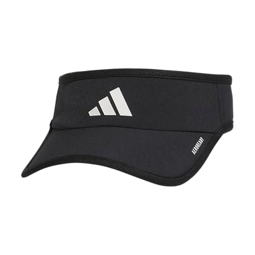 adidas Women's Superlite Visor – Lightweight Moisture-Wicking Running Tennis Hat, Black/White/3, OSFA