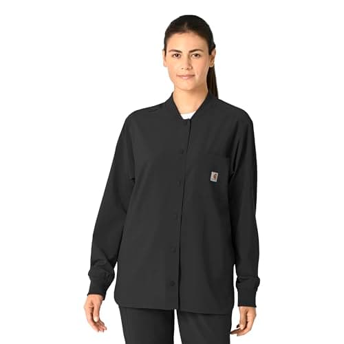 Carhartt Scrubs for Women, Rugged Flex, Bonded Fleece Vest with 4 Pockets