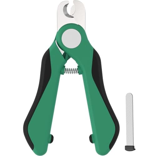 Swihauk Heavy Duty Dog Nail Clippers and Trimmers, Professional Pet Nail Clippers with Nail File for Dogs Cats Small Animal, Claw Clippers with Safety Guard to Prevent Over-Cutting, Green