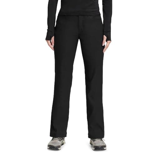Eddie Bauer Women's Rainier Lined Pants, Black, 16, Hiking Pants