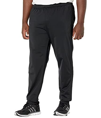 adidas Mens Warm-up Tricot Tapered 3-Stripes Track Pant Black/Black XX-Large/Tall
