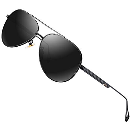 ATTCL Fashion Pilot Polarized Sunglasses For men UV Protection Metal frame QL2033 Black