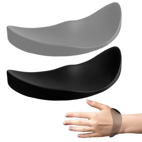 YBEATY 2 Pcs Ergonomic Mouse Wrist Rest Support Palm Rest Pad Carpal Tunnel Support Release Pressure on Hands Glid Smooth for Office Work Gaming Coding