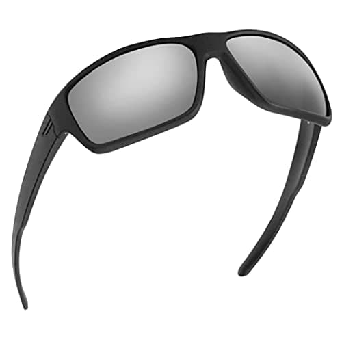 TOROE FIELD Polarized Sunglasses - Matte Black - Silver CAT3